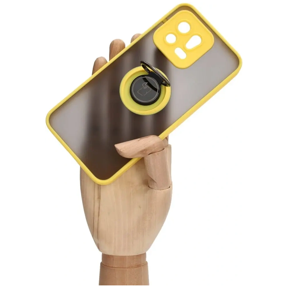 Hurtownia GSM - Bizon Case Hybrid Gyűrű Xiaomi 13 füstös sárga kerettel - BIZ1968 - {ean13} - Hurt