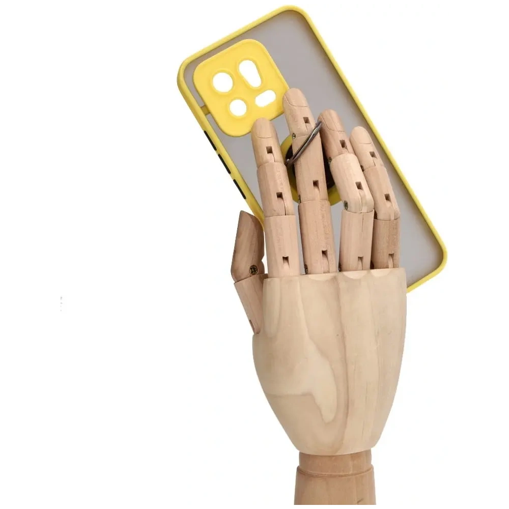 Wholesale Bizon Case Hybrid Ring Xiaomi 13 smoky with a yellow frame - BIZ1968 - {ean13} - Hurt