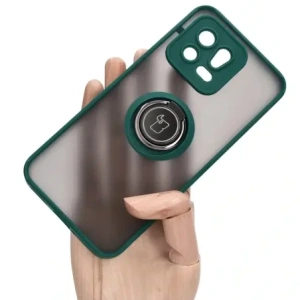 Hurtownia GSM - Bizon Case Hybrid Ring Xiaomi 13 rauchig mit einem dunkelgrünen Rahmen - BIZ1970 - {ean13} - Hurt
