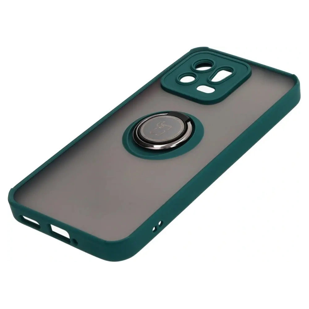 Wholesale Bizon Case Hybrid Ring Xiaomi 13 smoky with a dark green frame - BIZ1970 - {ean13} - Hurt