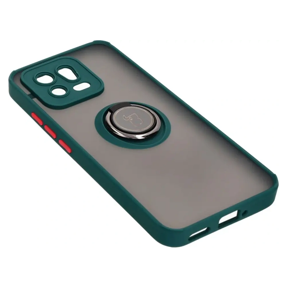 Wholesale Bizon Case Hybrid Ring Xiaomi 13 smoky with a dark green frame - BIZ1970 - {ean13} - Hurt