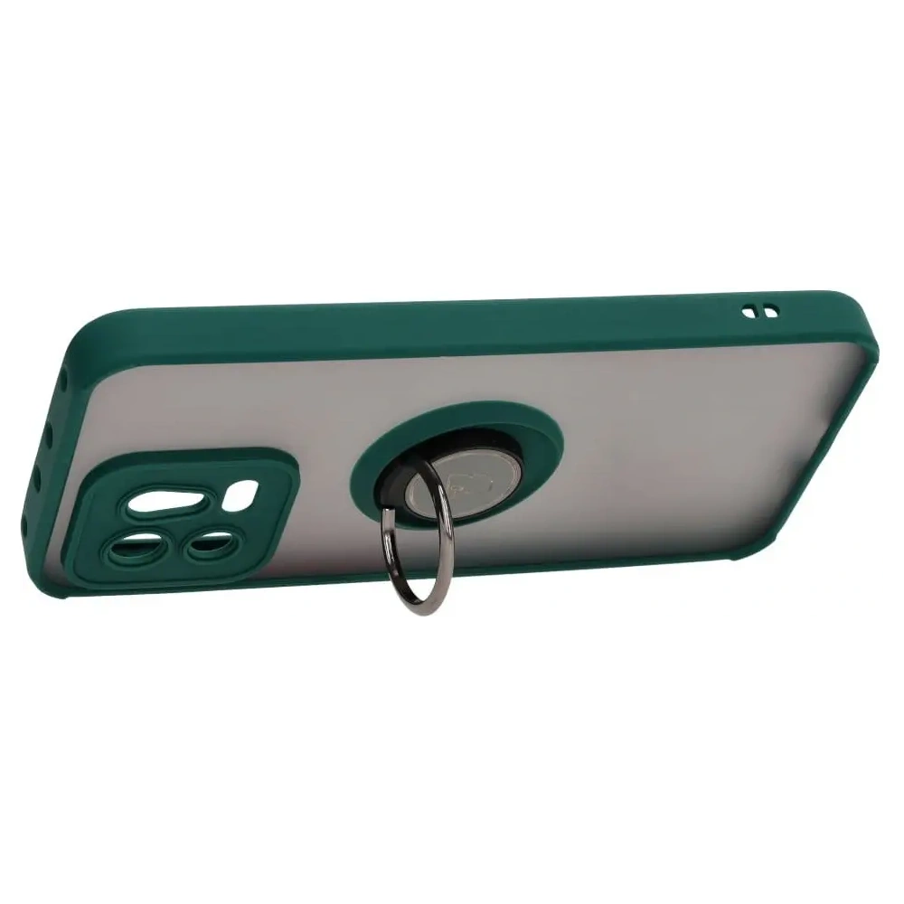 Wholesale Bizon Case Hybrid Ring Xiaomi 13 smoky with a dark green frame - BIZ1970 - {ean13} - Hurt