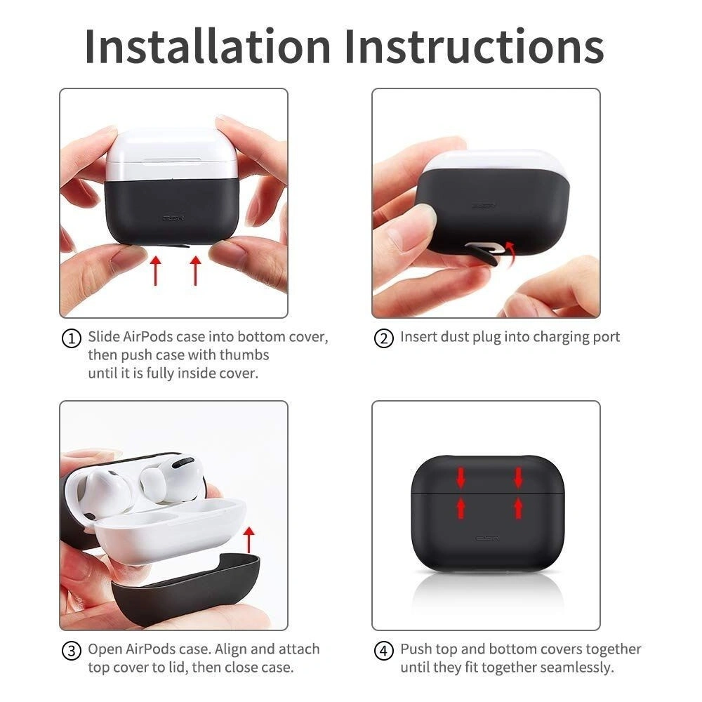 Hurtownia GSM - Etui ESR Breeze Plus Apple AirPods Pro Black - ESR134BLK - {ean13} - Hurt