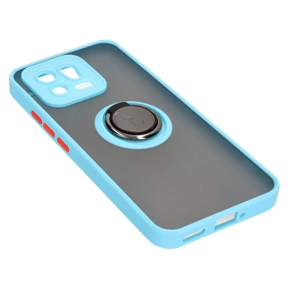 Wholesale Bizon Case Hybrid Ring Xiaomi 13 smoky with a light blue frame - BIZ1971 - {ean13} - Hurt