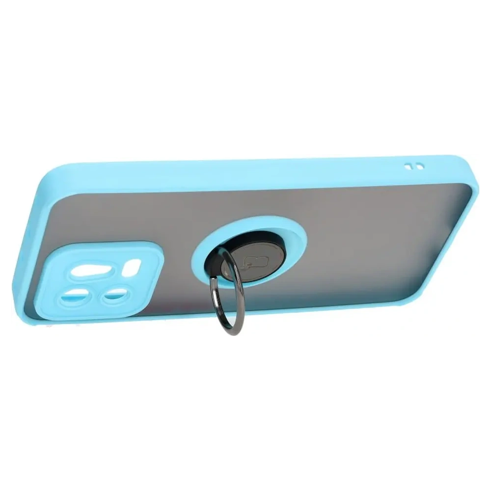Hurtownia GSM - Etui z uchwytem na palec Bizon Case Hybrid Ring do Xiaomi 13 przydymione z jasnoniebieską ramką - BIZ1971 - {ean13} - Hurt
