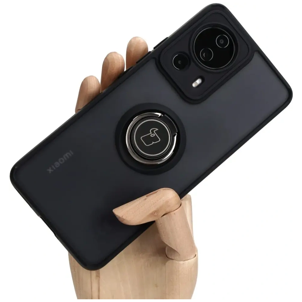 Hurtownia GSM - Etui z uchwytem na palec Bizon Case Hybrid Ring do Xiaomi 13 Lite dýmové s černým rámečkem - BIZ1976 - {ean13} - Hurt