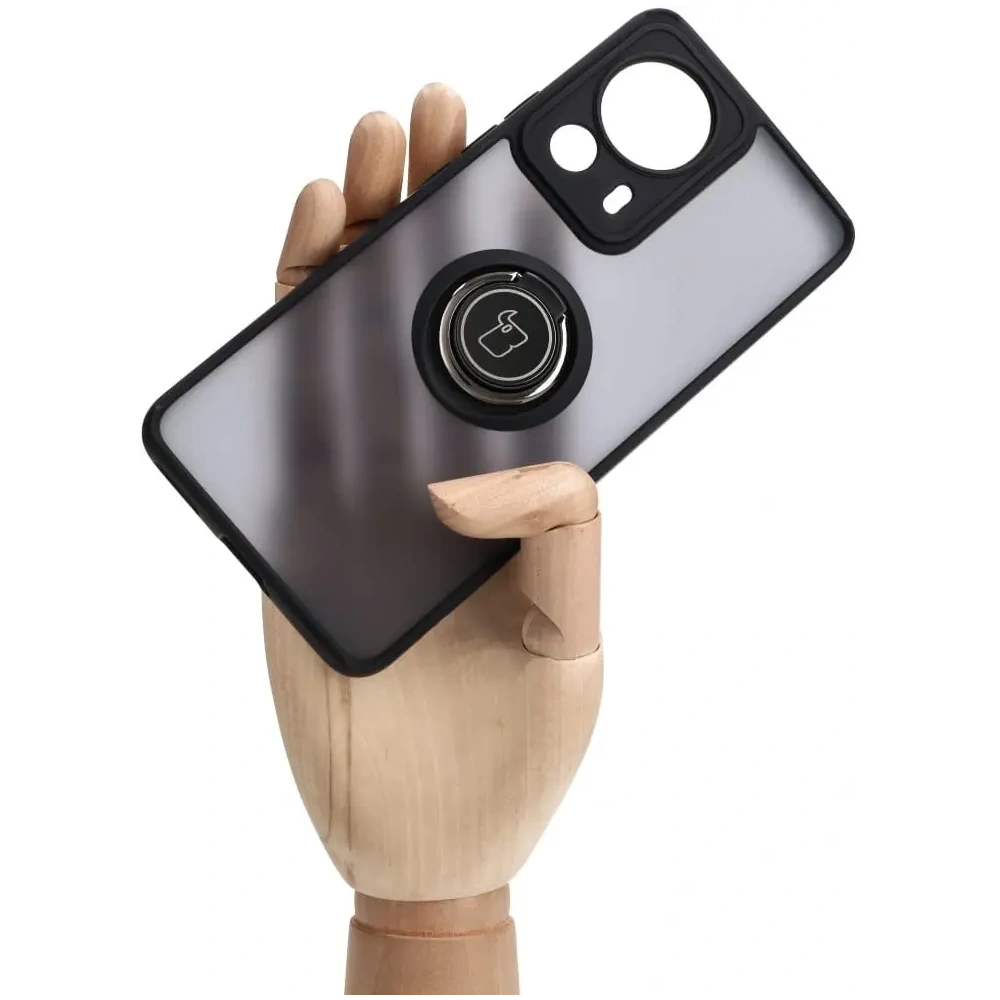 Hurtownia GSM - Etui z uchwytem na palec Bizon Case Hybrid Ring do Xiaomi 13 Lite dýmové s černým rámečkem - BIZ1976 - {ean13} - Hurt