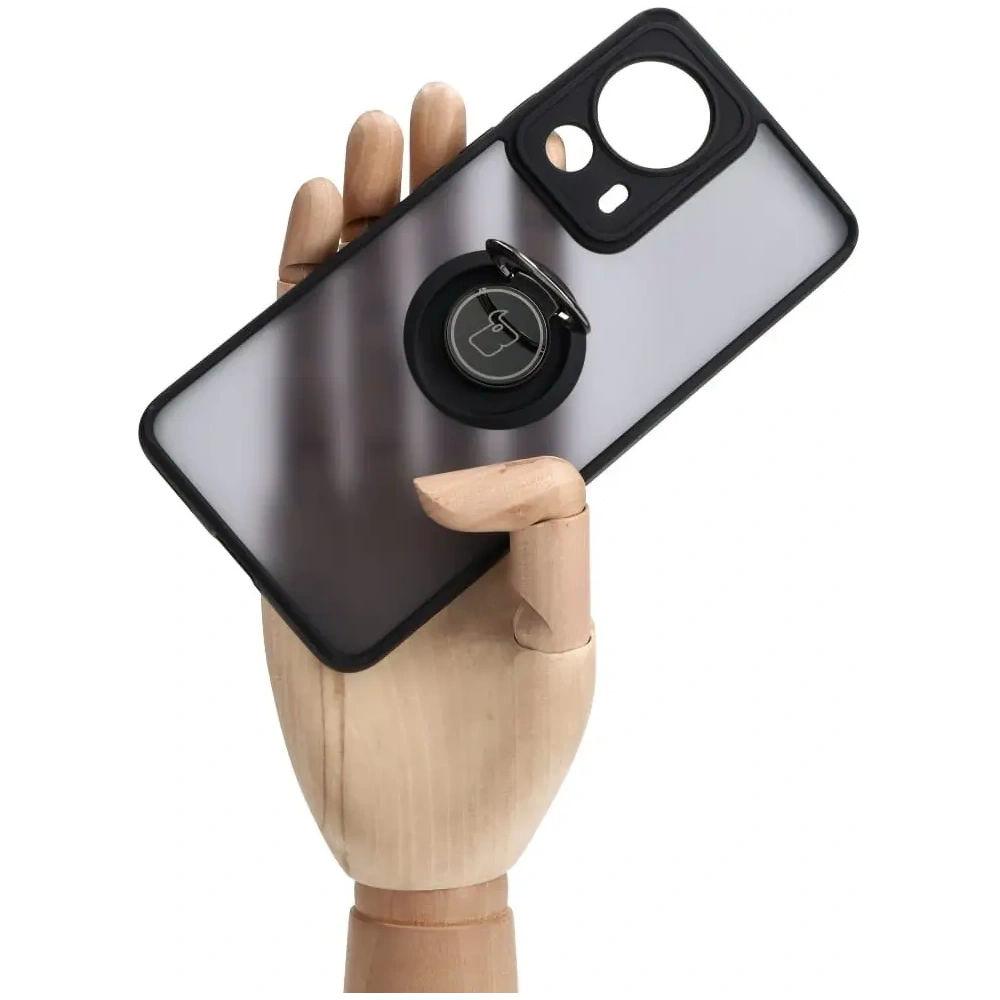 Hurtownia GSM - Bizon Case Hybrid Ring Xiaomi 13 Lite fumuriu cu un cadru negru - BIZ1976 - {ean13} - Hurt