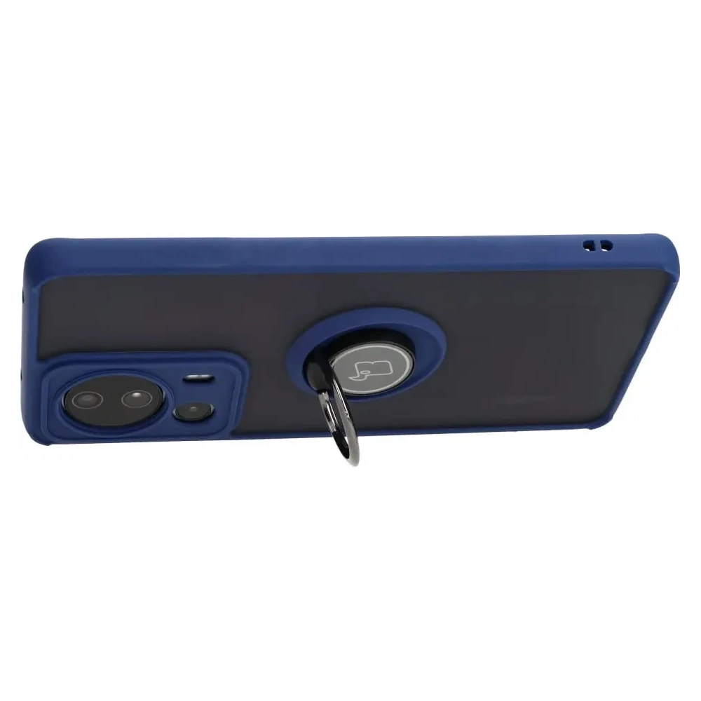 Wholesale Bizon Case Hybrid Ring Xiaomi 13 Lite smoky with a navy blue frame - BIZ1977 - {ean13} - Hurt