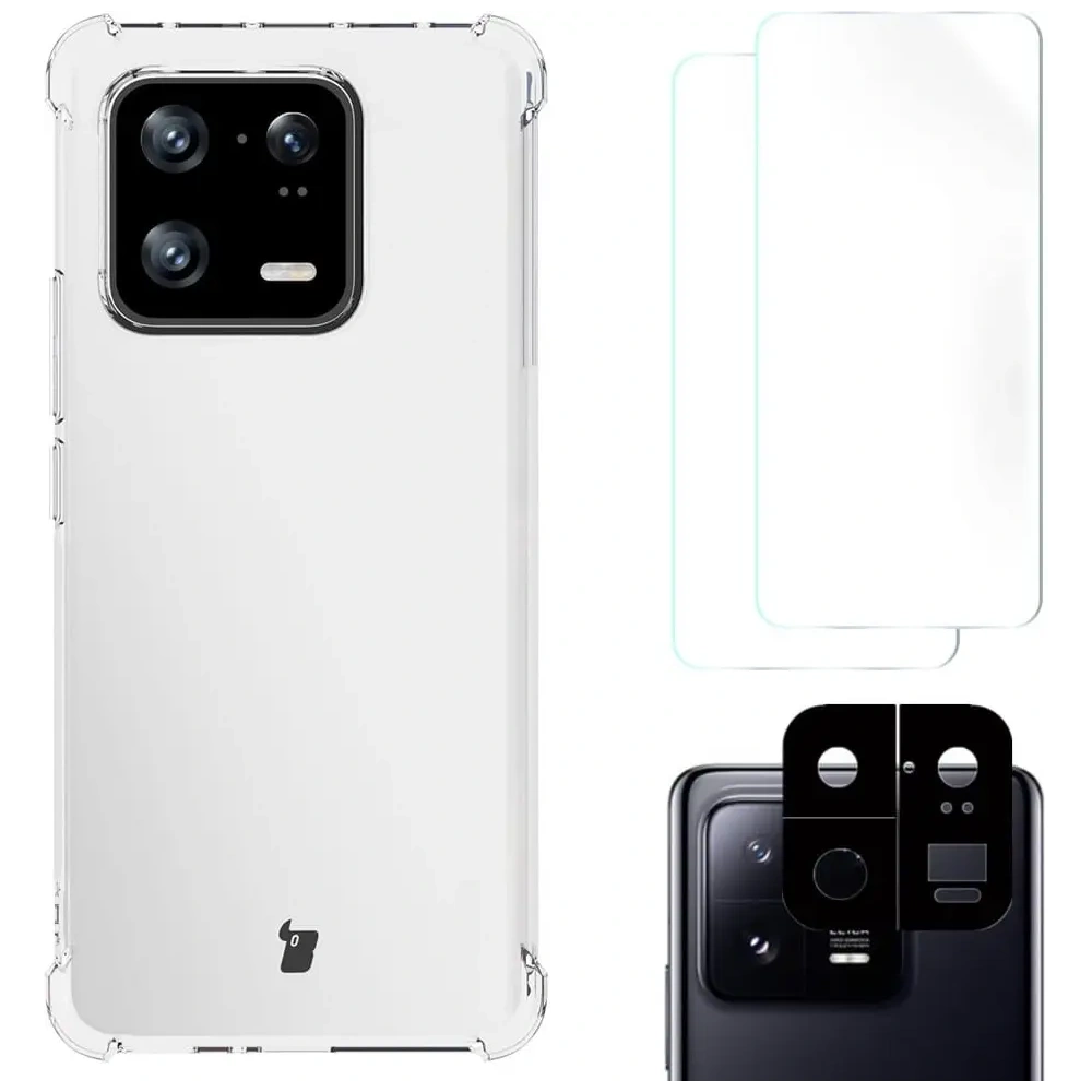 Hurtownia GSM - Etui + 2x folia + obiektyw Bizon Case Clear Pack do Xiaomi 13 Pro przezroczyste - BIZ1980 - {ean13} - Hurt
