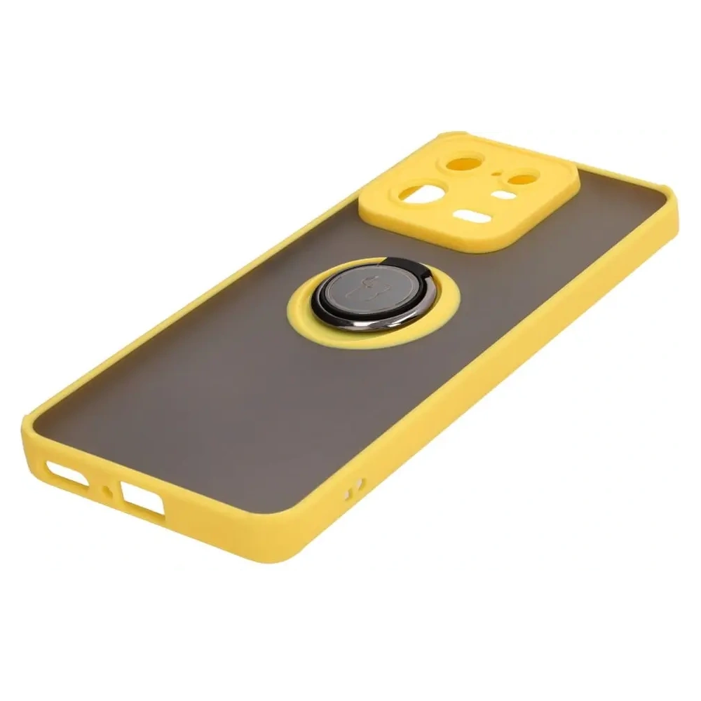 Hurtownia GSM - Bizon Case Hybrid Ring Xiaomi 13 Pro fumuriu cu un cadru galben - BIZ1982 - {ean13} - Hurt