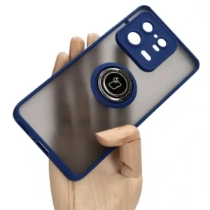 Hurtownia GSM - Bizon Case Hybrid Ring Xiaomi 13 Pro fumuriu cu un cadru albastru închis - BIZ1983 - {ean13} - Hurt