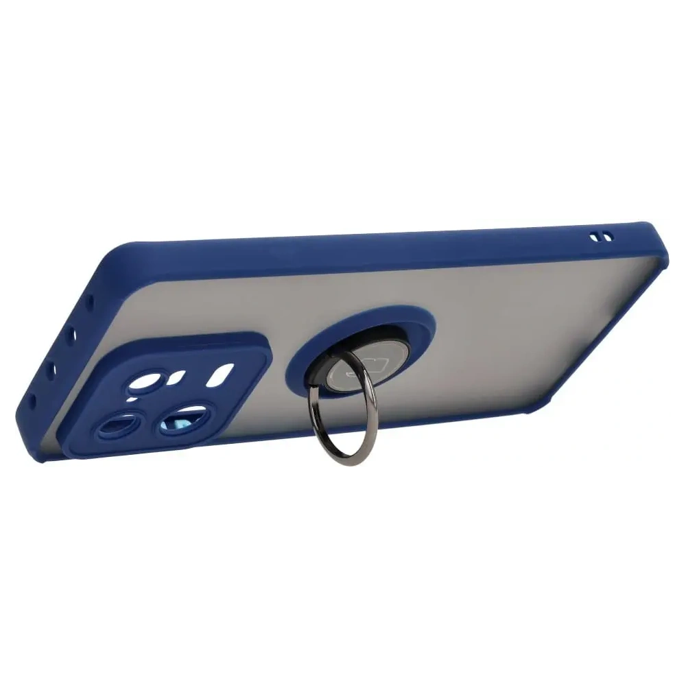 Hurtownia GSM - Etui s úchytem na prst Bizon Case Hybrid Ring pro Xiaomi 13 Pro kouřové s modrým rámečkem - BIZ1983 - {ean13} - Hurt