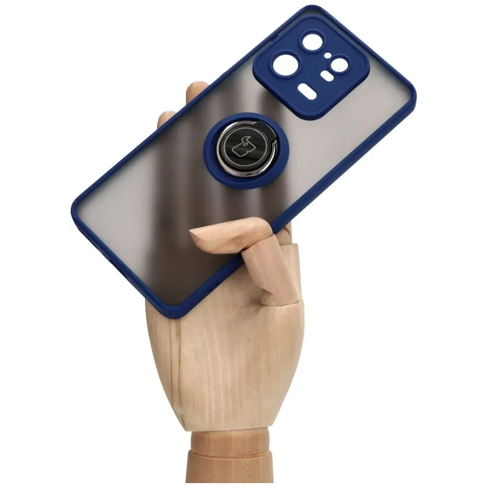Hurtownia GSM - Bizon Case Hybrid Ring Xiaomi 13 Pro fumuriu cu un cadru albastru închis - BIZ1983 - {ean13} - Hurt