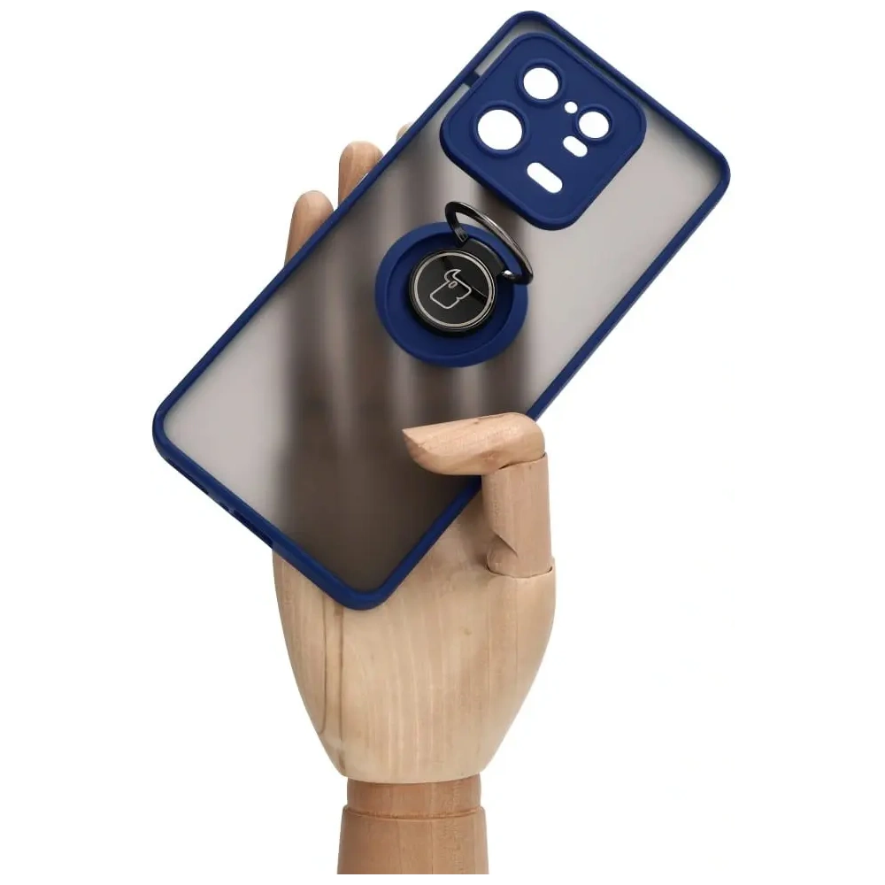 Hurtownia GSM - Bizon Case Hybrid Ring Xiaomi 13 Pro fumuriu cu un cadru albastru închis - BIZ1983 - {ean13} - Hurt