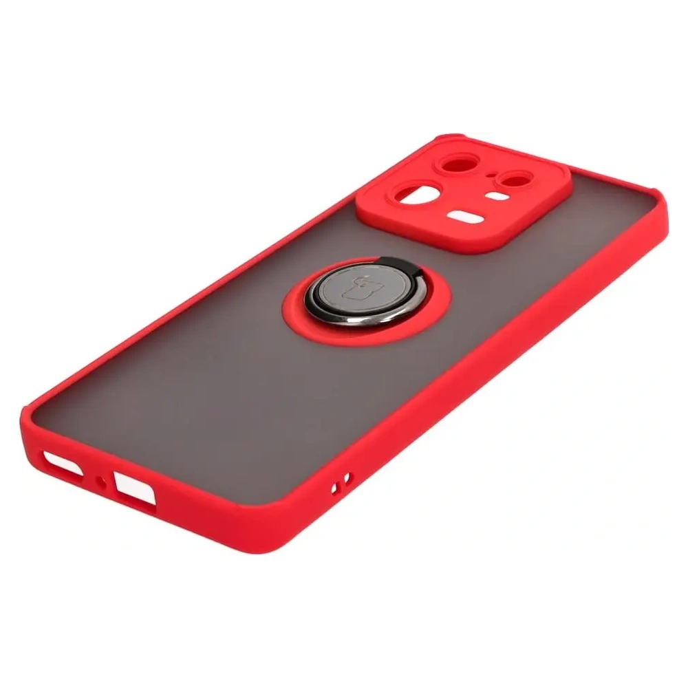 Hurtownia GSM - Bizon Case Hybrid Ring Xiaomi 13 Pro fumuriu cu un cadru roșu - BIZ1984 - {ean13} - Hurt