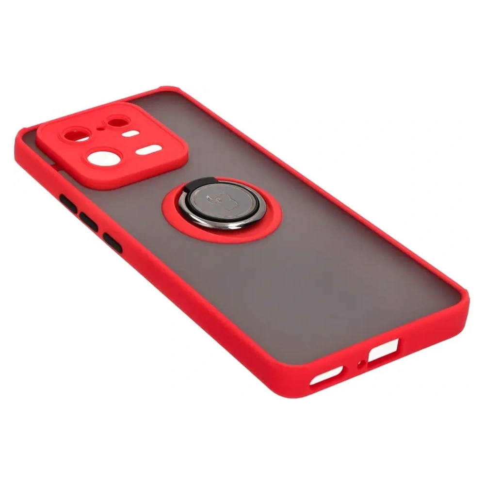 Hurtownia GSM - Bizon Case Hybrid Ring Xiaomi 13 Pro fumuriu cu un cadru roșu - BIZ1984 - {ean13} - Hurt