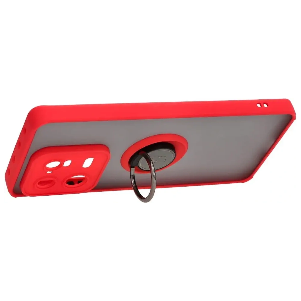 Hurtownia GSM - Bizon Case Hybrid Ring Xiaomi 13 Pro fumuriu cu un cadru roșu - BIZ1984 - {ean13} - Hurt