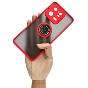 Hurtownia GSM - Bizon Case Hybrid Ring Xiaomi 13 Pro fumuriu cu un cadru roșu - BIZ1984 - {ean13} - Hurt