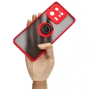 Hurtownia GSM - Bizon Case Hybrid Ring Xiaomi 13 Pro fumuriu cu un cadru roșu - BIZ1984 - {ean13} - Hurt