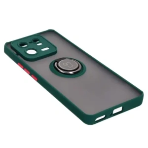 Hurtownia GSM - Bizon Case Hybrid Ring Xiaomi 13 Pro fumuriu cu un cadru verde închis - BIZ1988 - {ean13} - Hurt