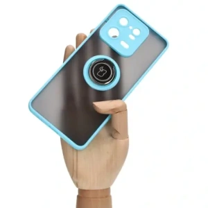 Hurtownia GSM - Bizon Case Hybrid Ring Xiaomi 13 Pro fumuriu cu un cadru de culoare albastru deschis - BIZ1989 - {ean13} - Hurt