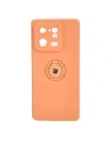 Etui Bizon Case Silicone Ring Sq do Xiaomi 13 Pro oranžové