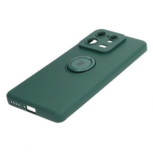 Etui Bizon Case Silicone Ring Sq do Xiaomi 13 Pro ciemnozielone
