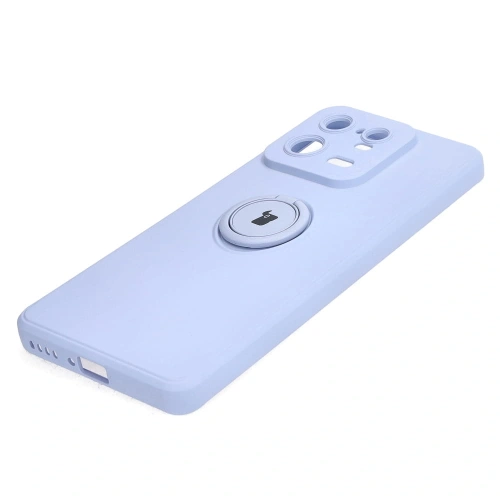 Etui Bizon Case Silicone Ring Sq do Xiaomi 13 Pro jasnofioletowe