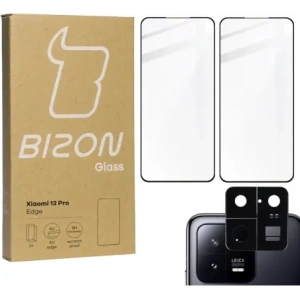 Hurtownia GSM - BIZON Edge 2x sticlă pentru ecran + sticlă pentru cameră Xiaomi 13 Pro - BIZ2014 - {ean13} - Hurt