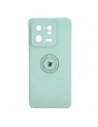 Etui Bizon Case Silicone Ring Sq do Xiaomi 13 Pro tyrkysové
