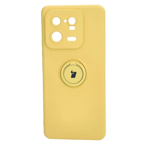 Etui Bizon Case Silicone Ring Sq do Xiaomi 13 Pro żółte