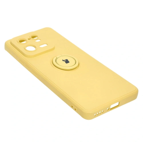 Etui Bizon Case Silicone Ring Sq do Xiaomi 13 Pro żółte