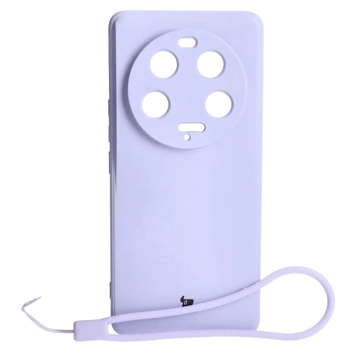 Etui Bizon Case Silicone Sq do Xiaomi 13 Ultra jasnofioletowe
