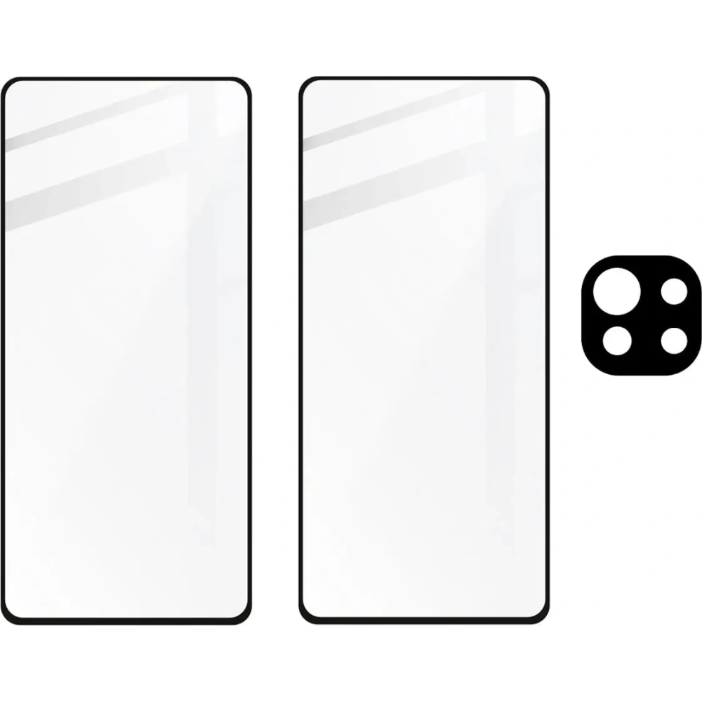 Hurtownia GSM - Szkło hartowane Bizon Glass Edge - [2 PACK] + ochrona na obiektyw Xiaomi Mi 11 Lite / 5G / 5G NE czarne - BIZ2037 - {ean13} - Hurt