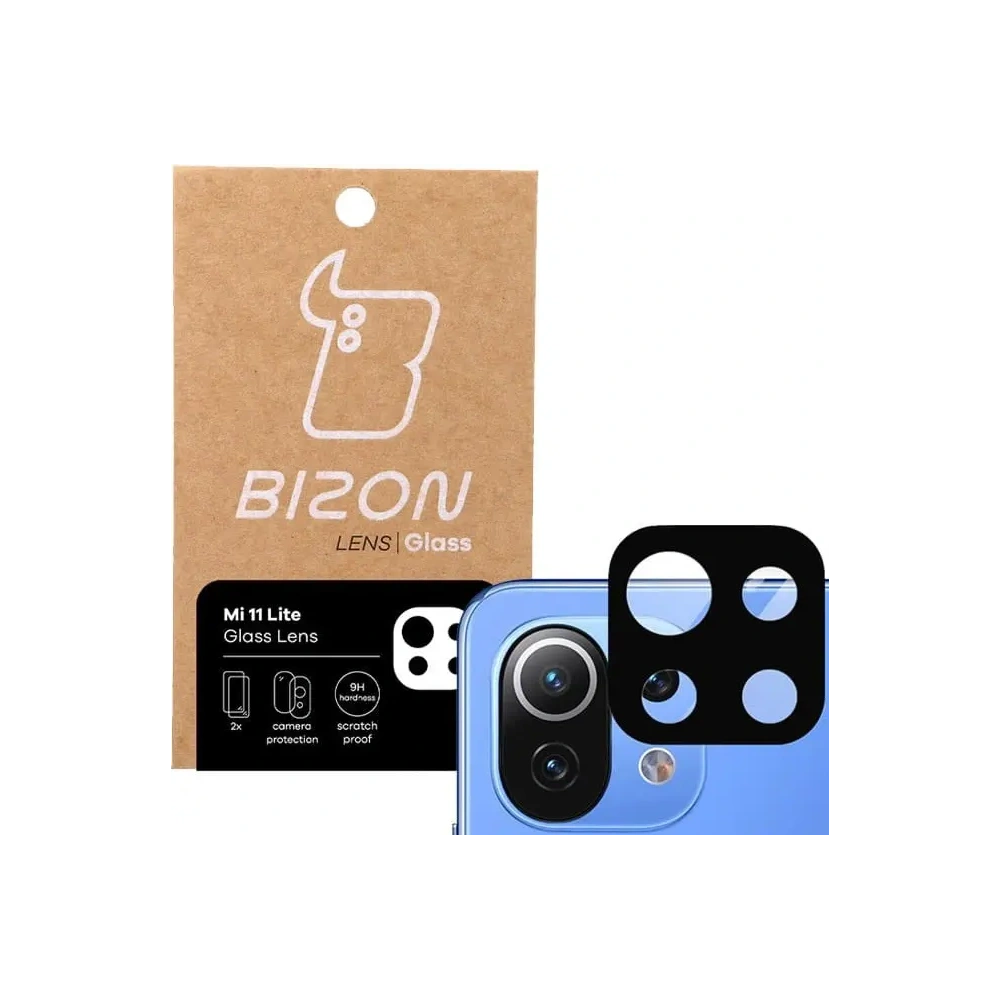 Hurtownia GSM - Szkło na aparat Bizon Glass Lens do Xiaomi Mi 11 Lite / 5G / 5G NE [2 PACK] - BIZ2038 - {ean13} - Hurt