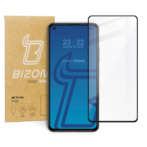 Szkło hartowane Bizon Glass Edge do Xiaomi Mi 11 Lite / 5G / 5G NE czarne