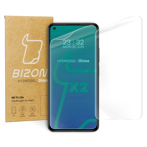 Folia hydrożelowa na ekran Bizon Glass Hydrogel Xiaomi Mi 11 Lite / 5G / 5G NE [2 PACK]
