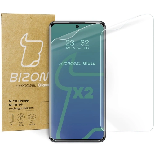 Folia hydrożelowa na ekran Bizon Glass Hydrogel Xiaomi 11T / 11T Pro [2 PACK]