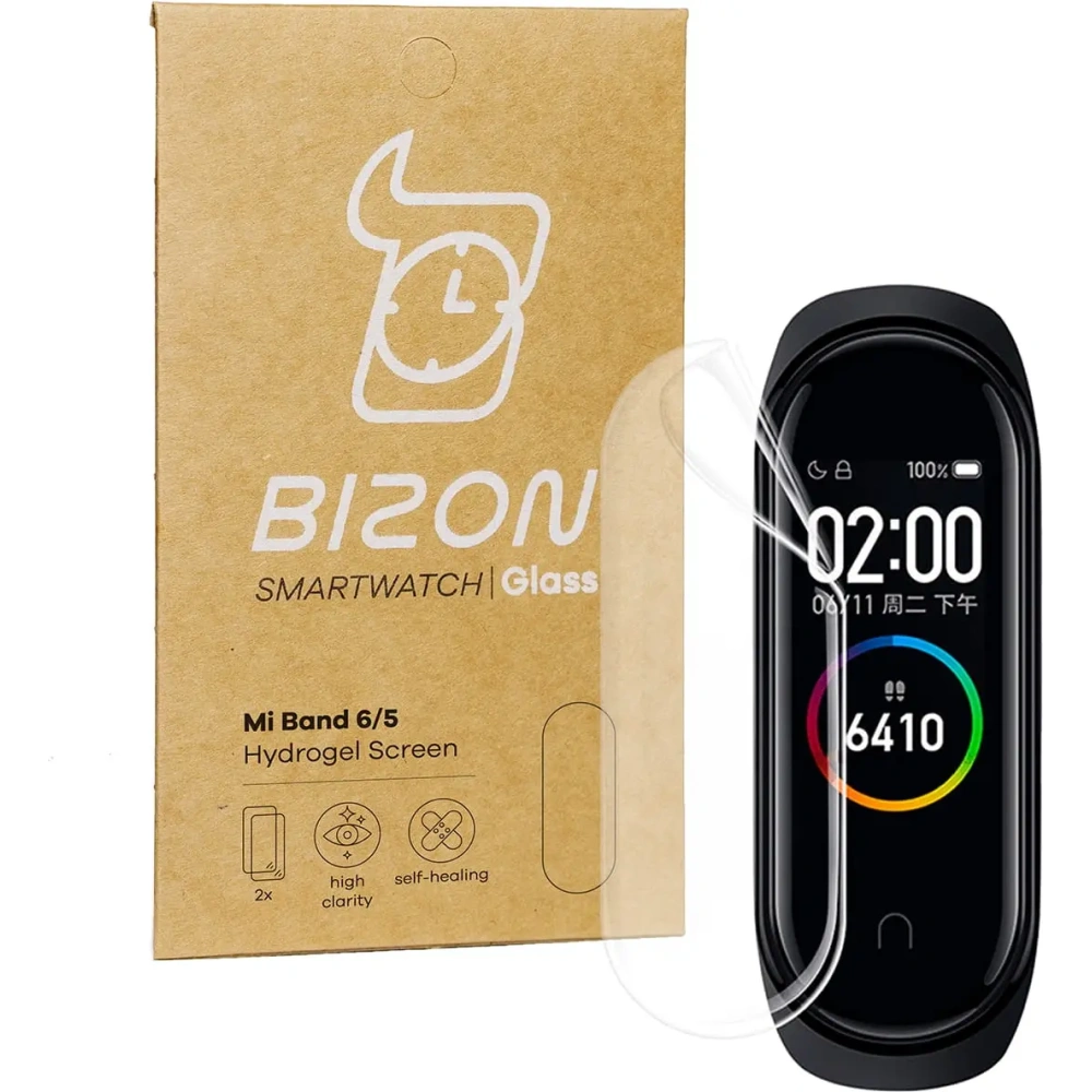Hurtownia GSM - Folia hydrożelowa Bizon Glass Hydrogel Xiaomi Mi Band 6 / 5 [2 PACK] - BIZ2049 - {ean13} - Hurt