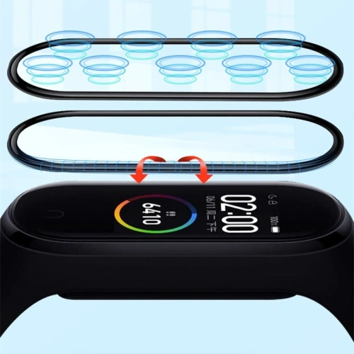 Szkło hybrydowe Bizon Glass Edge do Xiaomi Mi Smart Band 7 czarne