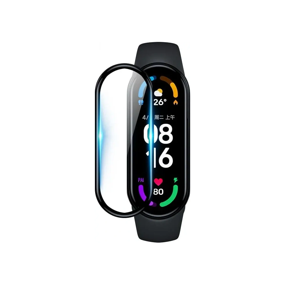 Hurtownia GSM - Bizon Glass Edge Xiaomi Mi Smart Band 7 negru - BIZ2051 - {ean13} - Hurt