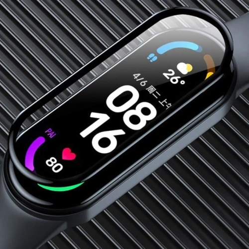 Szkło hybrydowe Bizon Glass Edge do Xiaomi Mi Smart Band 7 czarne