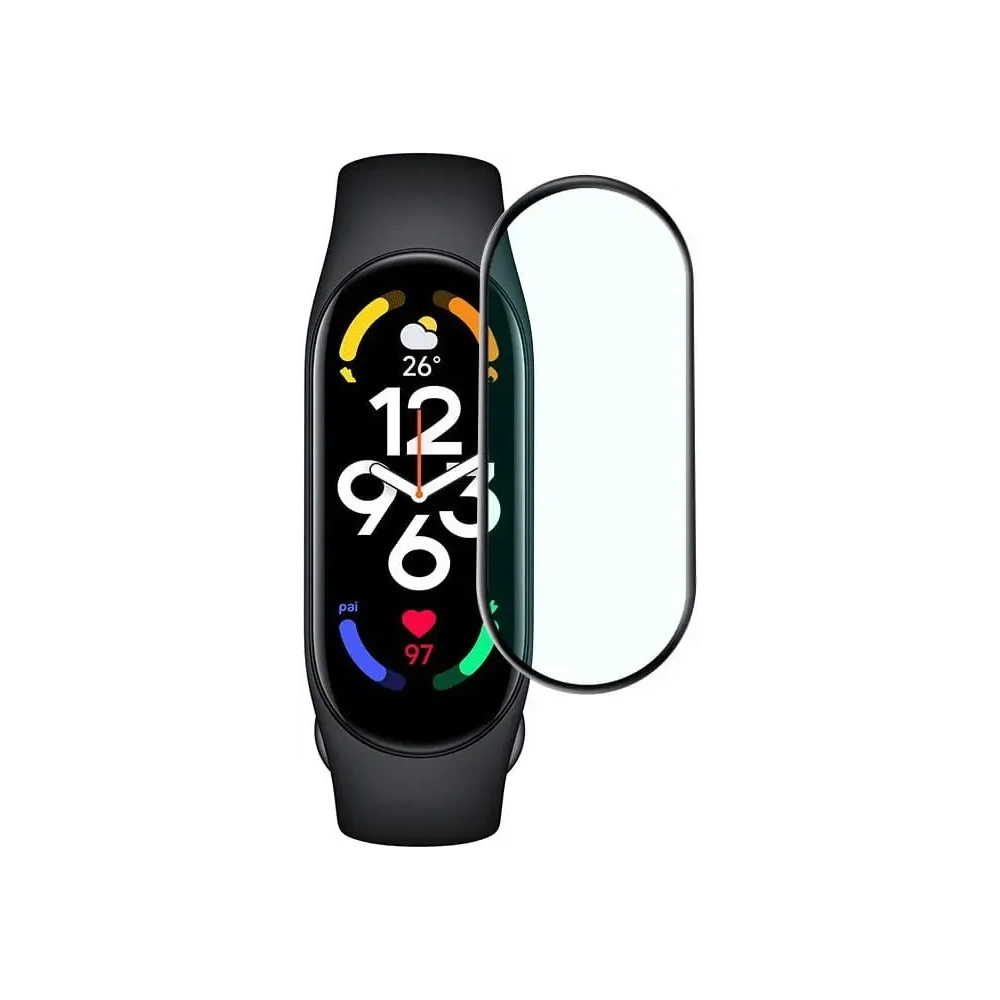 Hurtownia GSM - Bizon Glass Edge Xiaomi Mi Smart Band 7 negru - BIZ2051 - {ean13} - Hurt