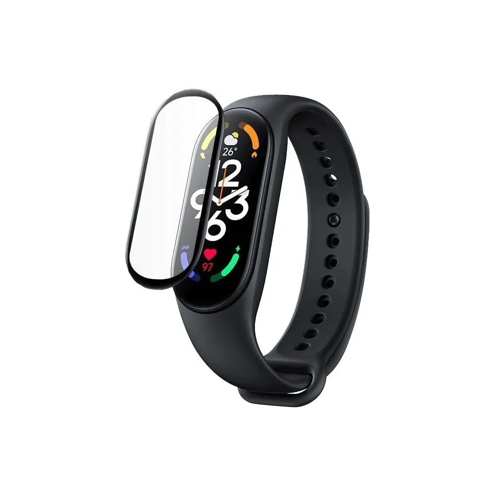 Hurtownia GSM - Bizon Glass Edge Xiaomi Mi Smart Band 7 negru - BIZ2051 - {ean13} - Hurt