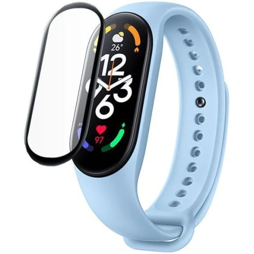 Szkło hybrydowe Bizon Glass Edge do Xiaomi Mi Smart Band 7 czarne