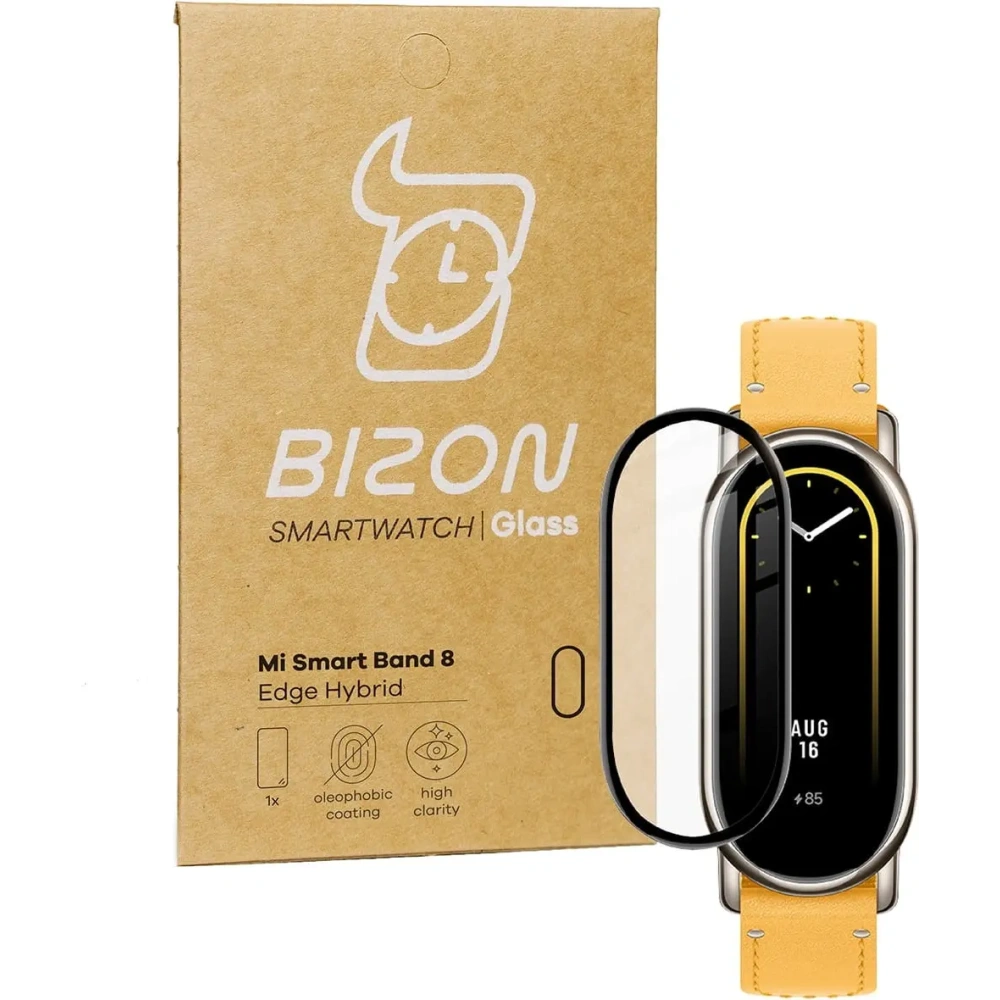 Hurtownia GSM - Bizon Ceas de Sticlă Edge Hybrid Mi Smart Band 8 negru - BIZ2052 - {ean13} - Hurt