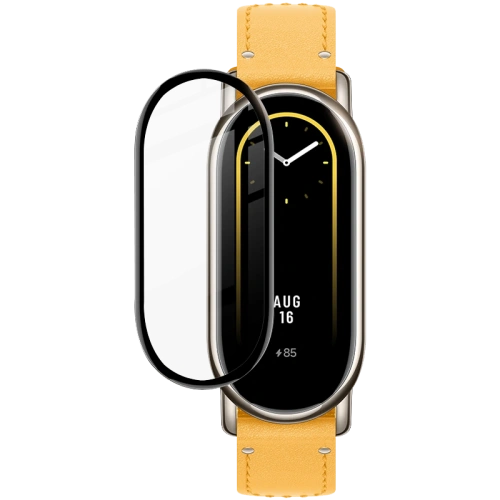 Szkło hybrydowe Bizon Glass Watch Edge Hybrid do Mi Smart Band 8 czarne