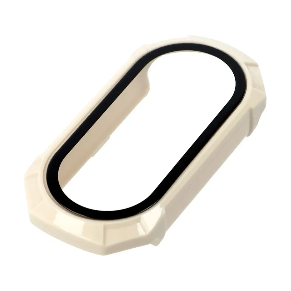 Hurtownia GSM - Bizon Set de Caz + Sticlă Xiaomi Mi Smart Band 8 bej - BIZ2053 - {ean13} - Hurt