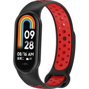 Hurtownia GSM - Bizon Strap Watch Octo Xiaomi Mi Smart Band 8 negru-roșu - BIZ2054 - {ean13} - Hurt